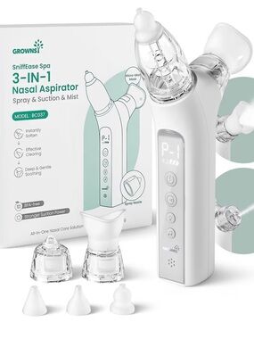 NWT - GROWNSY 3-in-1 Nasal Aspirator for Kids - White